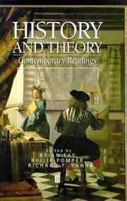 Cover of: History and theory by edited by Brian Fay, Philip Pomper, and Richard T. Vann.