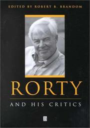 Cover of: Rorty and His Critics (Philosophy and Their Critics) by Robert B. Brandom