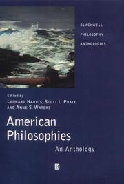 Cover of: American Philosophies: An Anthology (Blackwell Philosophy Anthologies)