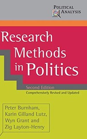 Cover of: Research methods in politics