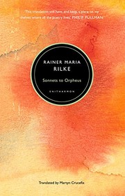 Sonnets to Orpheus by Rainer Maria Rilke, Martyn Crucefix
