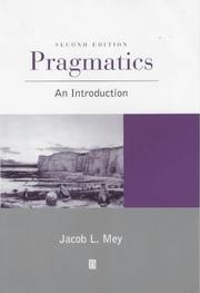 Cover of: Pragmatics by Jacob Mey