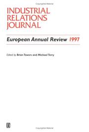 Cover of: Industrial Relations Journal European Annual Review, 1997 (Special Issue of Industrial Relations Journal)