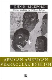 African American vernacular English by John R. Rickford