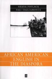 Cover of: African American English in the diaspora