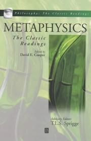 Cover of: Metaphysics by David Edward Cooper