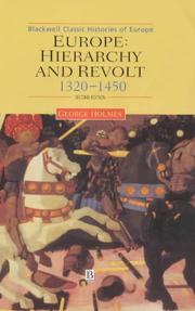 Cover of: Europe: hierarchy and revolt, 1320-1450