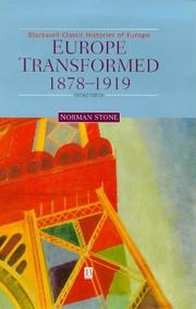Cover of: Europe transformed, 1878-1919 by Norman Stone