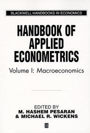 Cover of: Handbook of Applied Econometrics : Macroeconomics