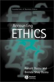 Cover of: Accounting Ethics (Fundamentals of Business Ethics) | Ronald F. Duska