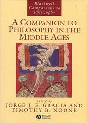 Cover of: A Companion to Philosophy in the Middle Ages by Timothy B. Noone