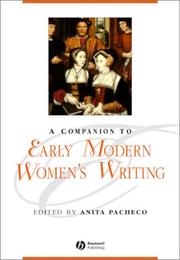 Cover of: A companion to early modern women's writing