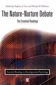 Cover of: The Nature-Nurture Debate: The Essential Readings (Essential Readings in Developmental Psychology)