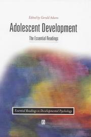 Cover of: Adolescent Development: The Essential Readings (Essential Readings in Developmental Psychology)