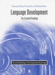 Cover of: Language Development: The Essential Readings (Essential Readings in Developmental Psychology)