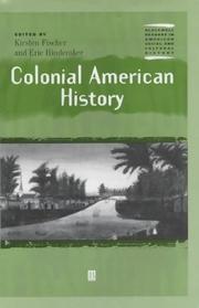 Cover of: Colonial American history