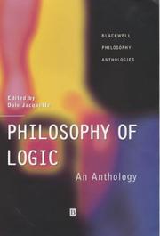 Cover of: Philosophy of Logic: An Anthology (Blackwell Philosophy Anthologies)