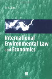 Cover of: International environmental law and economics