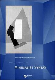 Cover of: Minimalist syntax