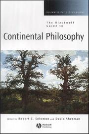 Cover of: Continental Philosophy (Blackwell Philosophy Guides)