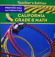 Cover of: California Grade 6 Math