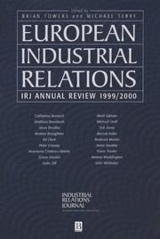 Cover of: Industrial Relations Journal European Annual Review, 1999-2000 (Industrial Relations Journal) by 