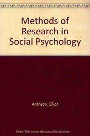 Cover of: Methods of research in social psychology