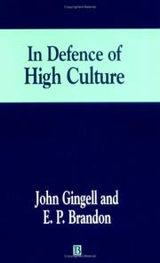 Cover of: In Defense of High Culture (Journal of Philosophy of Education)