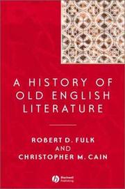 Cover of: A history of Old English literature