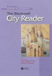 Cover of: The Blackwell City Reader (Blackwell Readers in Geography)