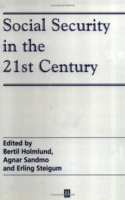 Cover of: Social Security in the Twenty-First Century (Scandinavian Journal of Economics)