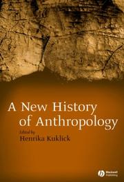 Cover of: New History of Anthropology