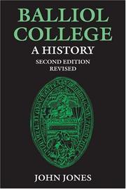 Cover of: Balliol College: a history