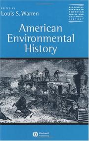 Cover of: American Environmental History by Louis S. Warren