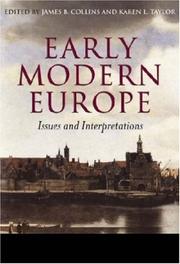 Cover of: Early modern Europe: issues and interpretations