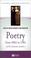 Cover of: Poetry from 1660 to 1780