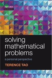 Cover of: Solving Mathematical Problems: A Personal Perspective
