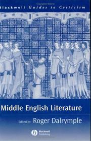 Cover of: Middle English Literature: A Guide to Criticism (Blackwell Guide to Criticism)