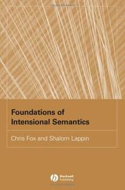 Cover of Foundations of intensional semantics