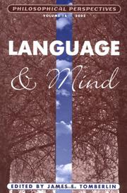 Cover of: Language and Mind (Philosophical Perspectives)