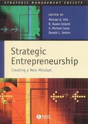 Cover of: Strategic Entrepreneurship: Creating a New Mindset (Strategic Management Society)