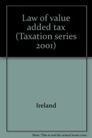 Cover of: Law of value added tax.