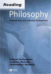 Cover of: Reading Philosophy by Samuel Guttenplan, Jennifer Hornsby, Christopher Janaway