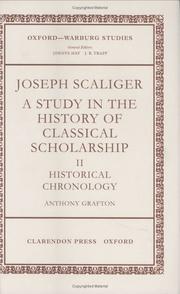 Cover of: Joseph Scaliger by Anthony Grafton