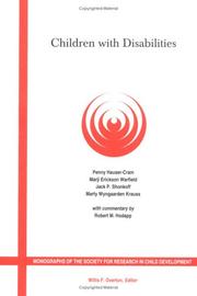 Cover of: Children with Disabilities by Penny Hauser-Cram, Marji Erickson Warfield, Jack P. Shonkoff, Marty Wyngaarden Krauss