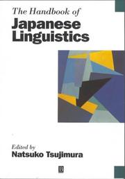 Cover of: The Handbook of Japanese Linguistics (Blackwell Handbooks in Linguistics) | Natsuko Tsujimura