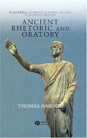 Cover of: Ancient rhetoric and oratory