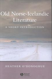 Cover of: Old Norse-Icelandic Literature by Heather O'Donoghue, Heather O'Donoghue