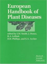 Cover of: European handbook of plant diseases by edited by I.M. Smith ... [et al.].