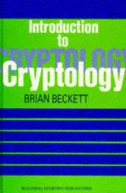 Cover of: Introduction to cryptology by Brian Beckett